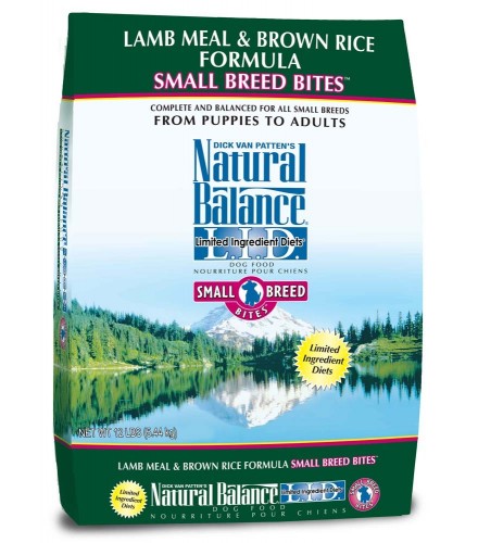 Natural Balance LID Lamb Meal & Brown Rice Small Breed Bites Dry Dog Food 12lb